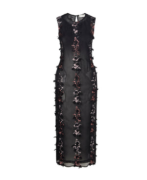 Aline Dress Black Embroidery