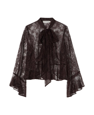 Allyson Blouse Brown Lace