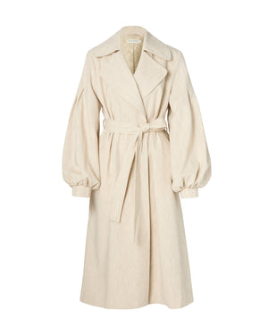 Amber Coat Natural Linen