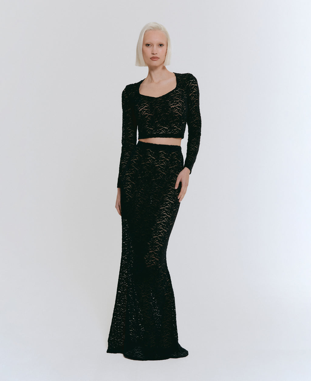 Bellora Velvet Lace Top Black