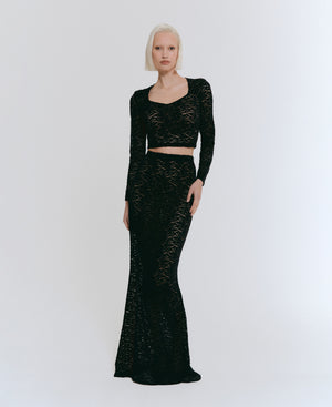 Bellora Velvet Lace Top Black