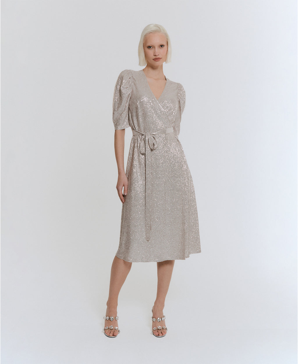 Blake Dress Silver Mushroom Shimmer