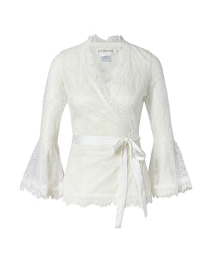 Brandi Wrap Blouse Ivory