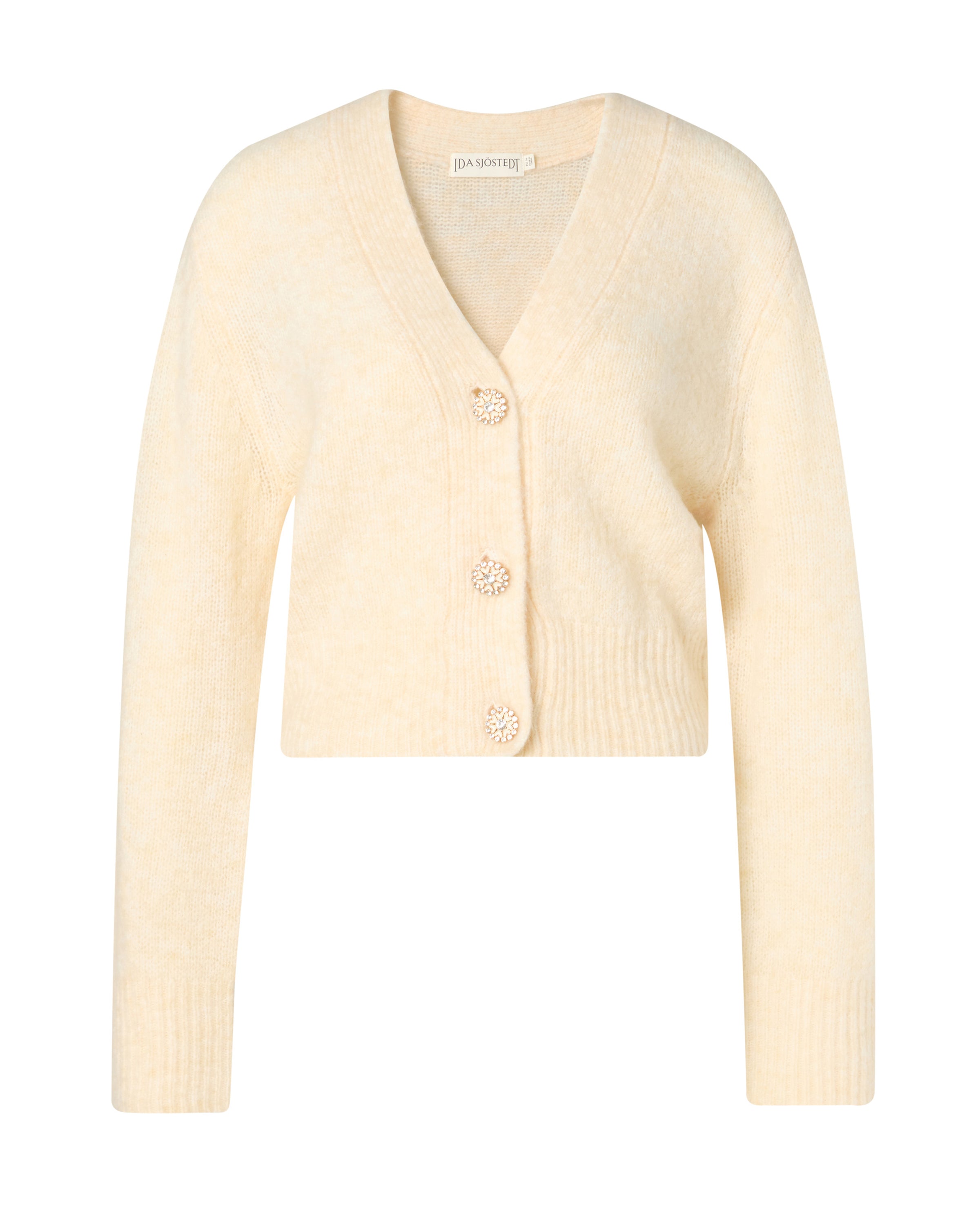 TOMAS - Cardigan beige doré tricot lurex fantaisie TOMAS - Cardigan beige doré tricot lurex fantaisie