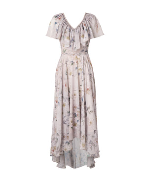 Caroline Dress Light Grey Floral