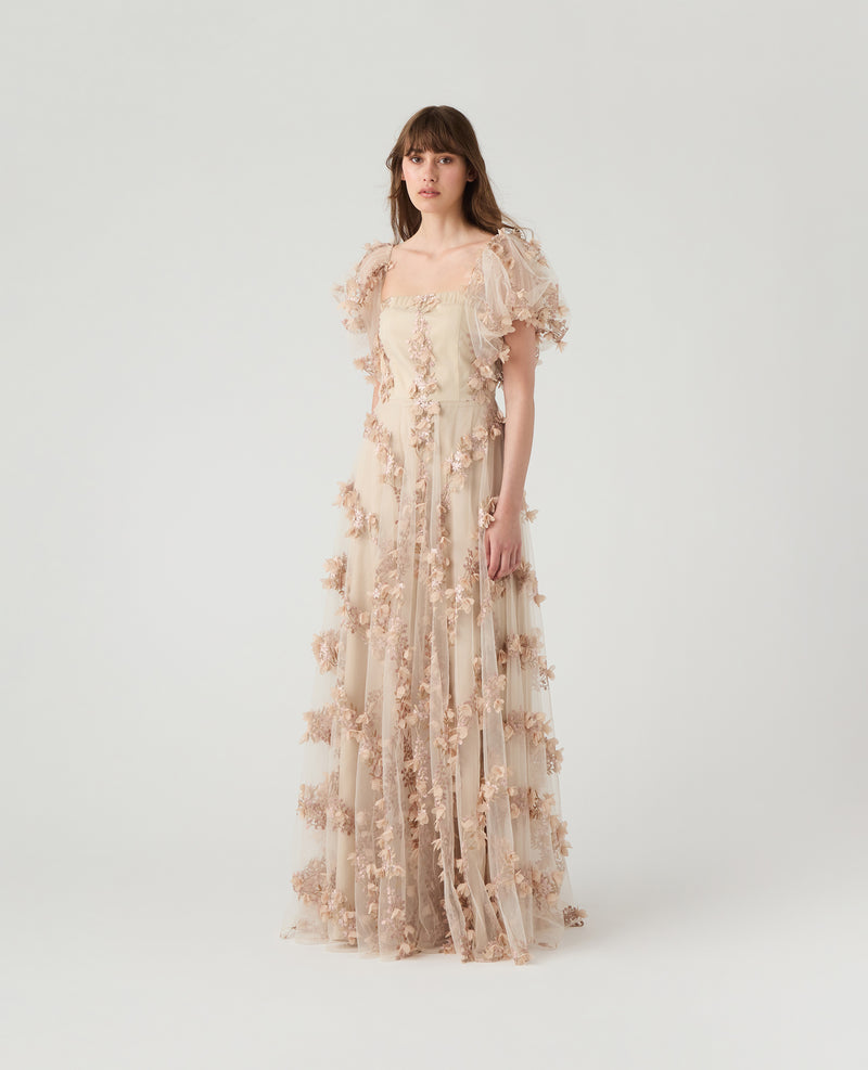 Cassie Gown Light Beige Embroidery