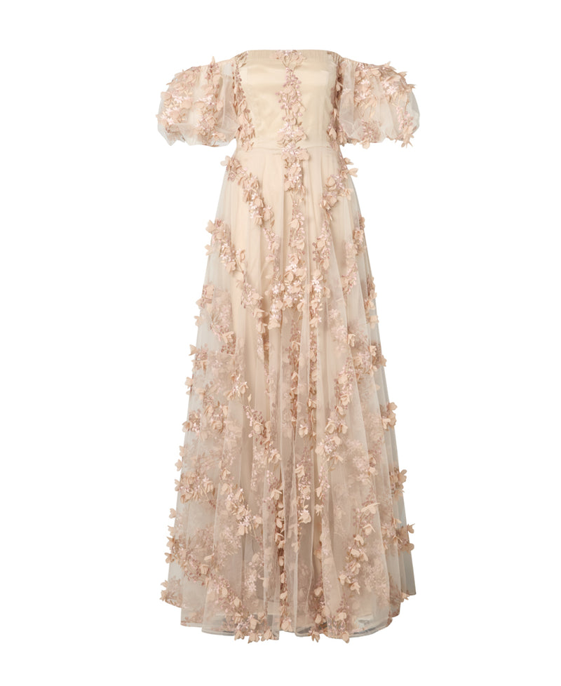 Cassie Gown Light Beige Embroidery