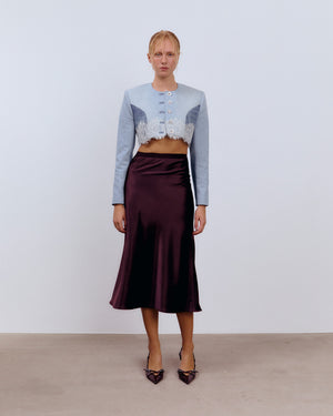 Cat Skirt Burgundy
