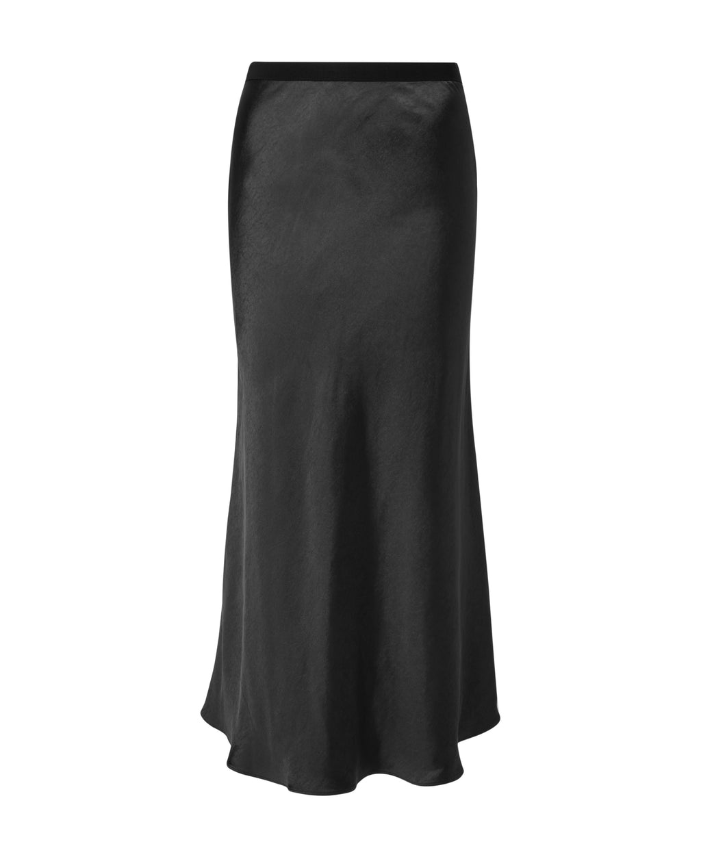 Cat Skirt Sandwashed Satin Black