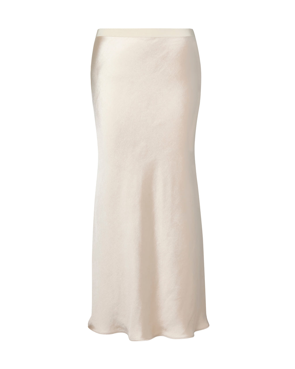 Cat Skirt Sandwashed Satin Pale Mushroom