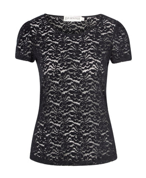 Emile Top Velvet Lace Black