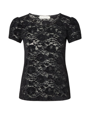 Emile Top Black Lace