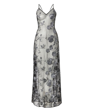 Evangeline Dress Grey Floral