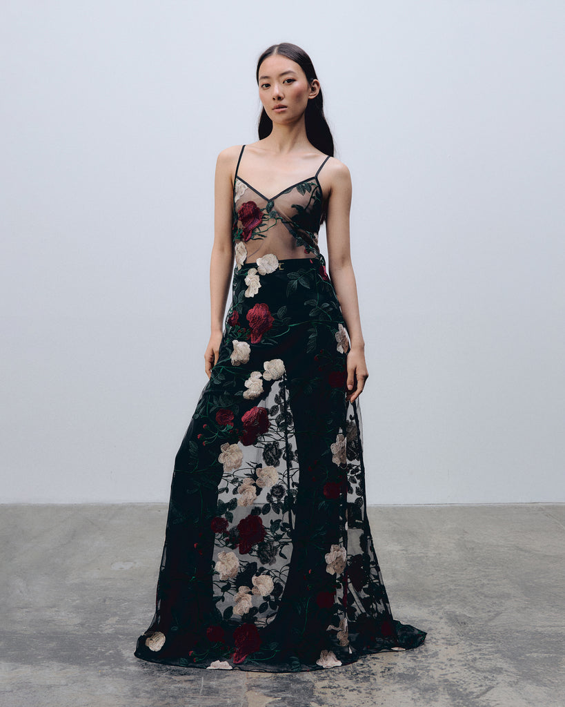 Evangeline Dress Black Floral