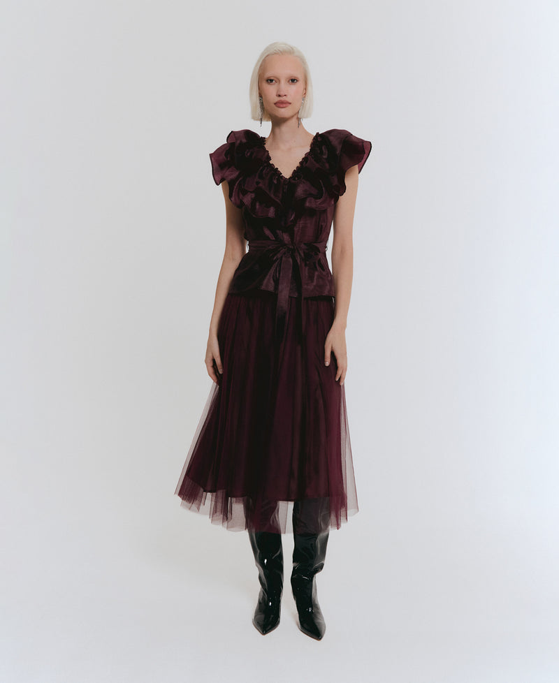 Eyra Top Silky Crepe Burgundy