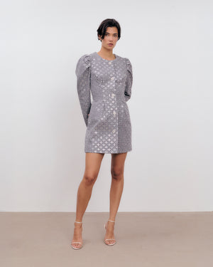 Gabrielle Dress Washed Light Grey