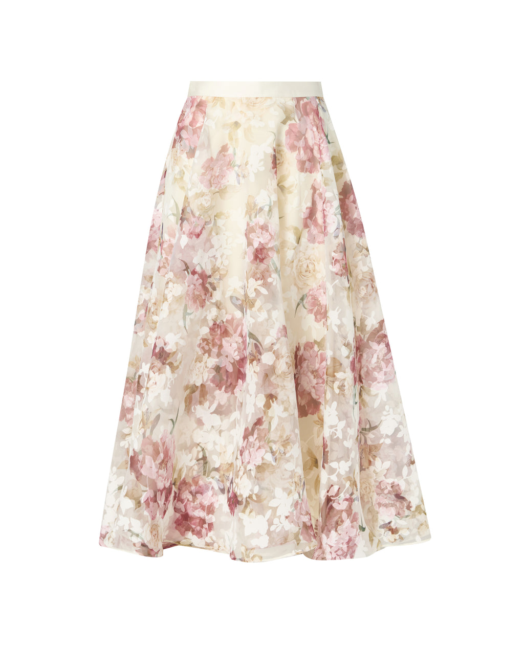 Gardenia Skirt Cream Red Floral