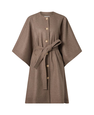 Hannah Cape Coat Brown