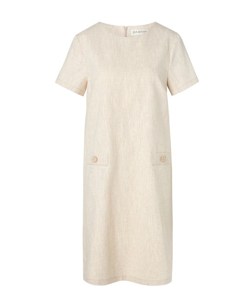 Hannah Dress Natural Linen