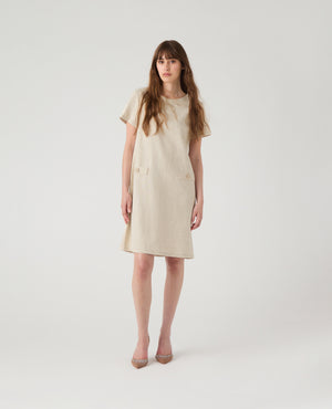 Hannah Dress Natural Linen