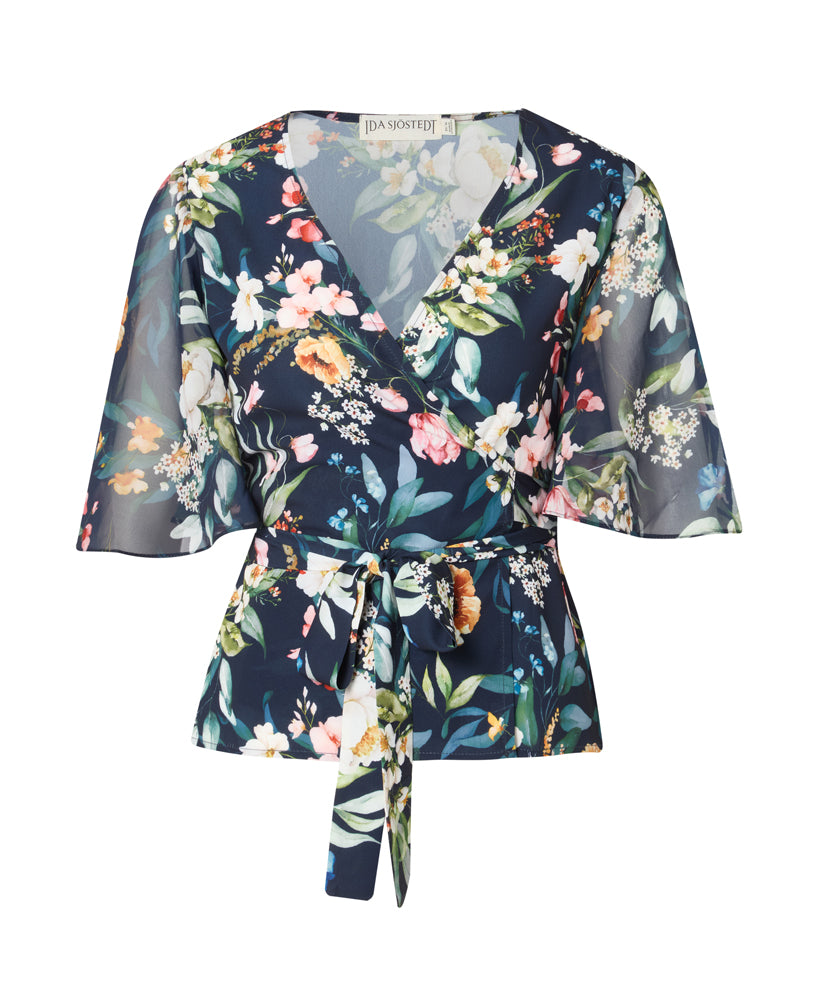 Harper Blouse Dark Florals