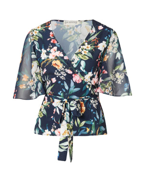 Harper Blouse Dark Florals