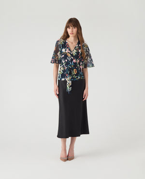 Harper Blouse Dark Florals