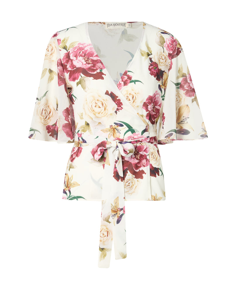 Harper Blouse Cream Red Floral