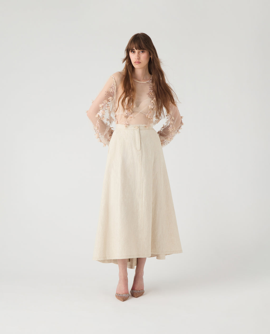 Haven Skirt Natural Linen