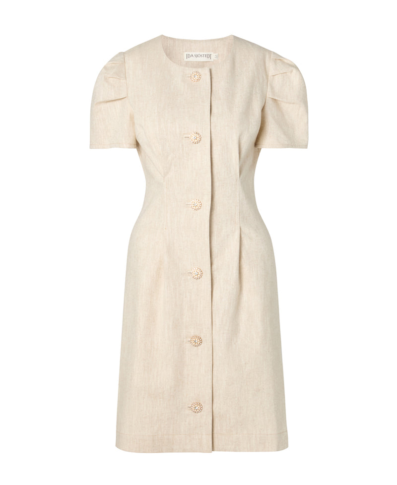 Jackie Dress Natural Linen