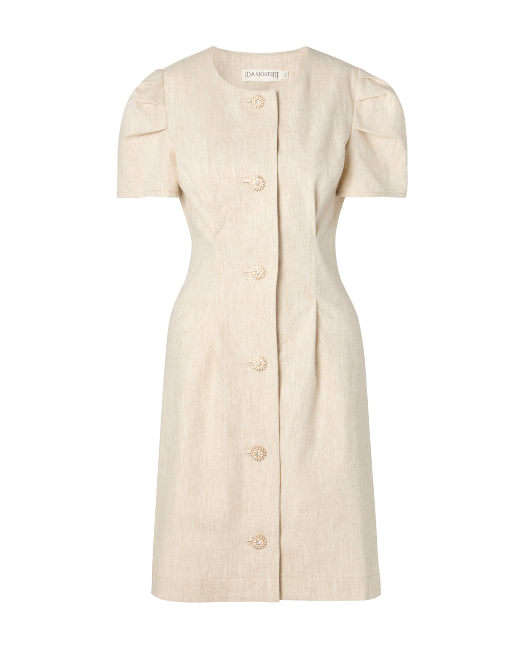 Jackie Dress Natural Linen