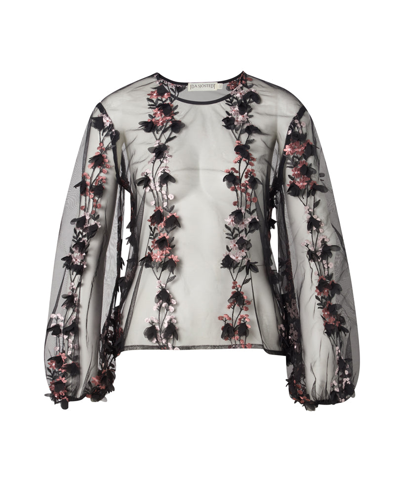 Jenny Top Black Emroidery