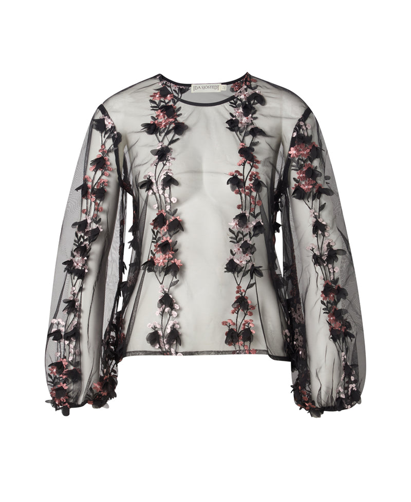 Jenny Top Black Emroidery