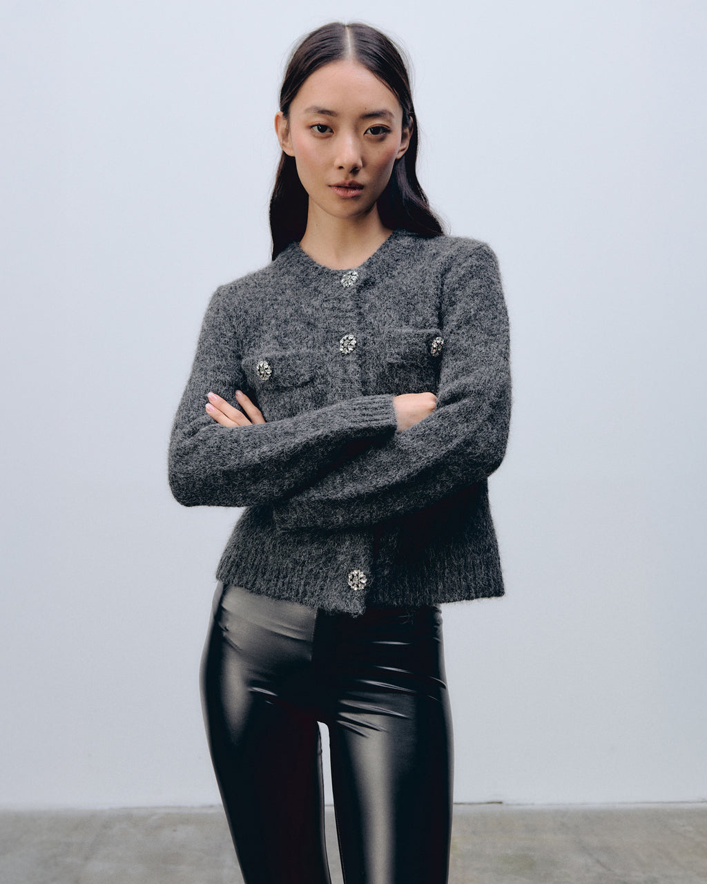 Julee Cardigan Dark Grey