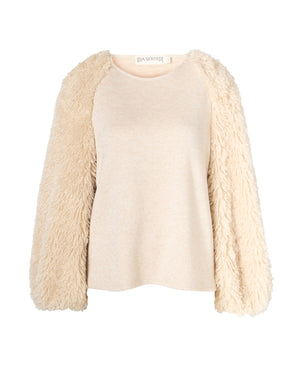 Juliette Fur Top Soft Beige Shimmer