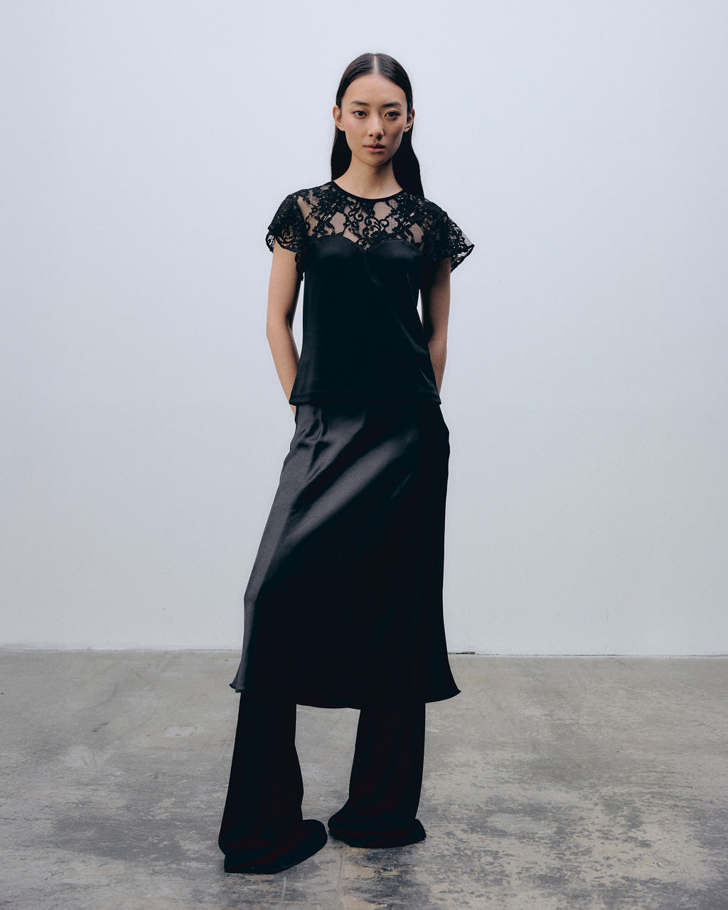 Leah Top Black Lace
