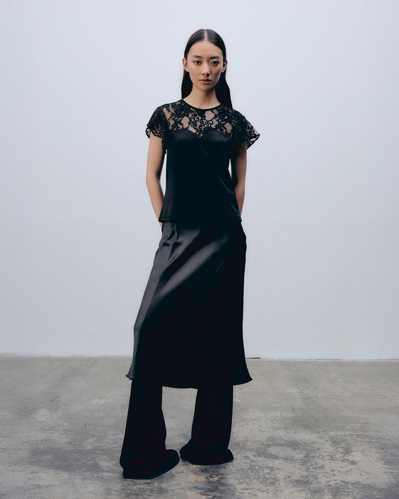 Leah Top Black Lace