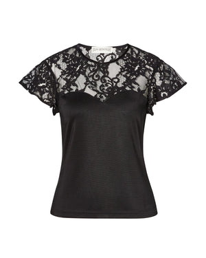 Leah Top Black Lace