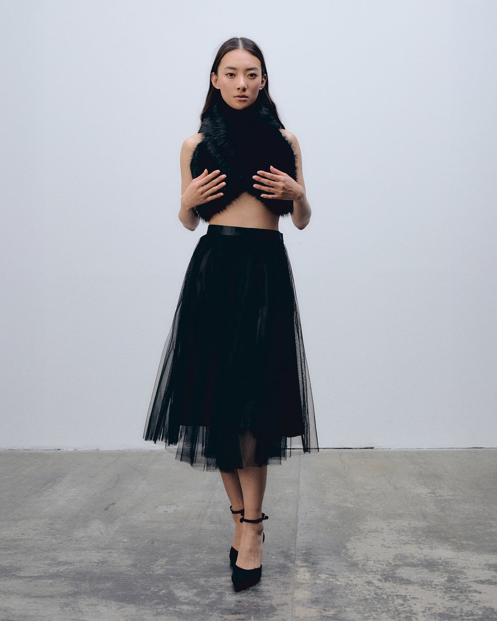 Lucky Fur Collar Black