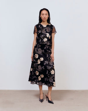 Lucy Top Cream Floral with lining