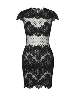 mena mini dress black print Mariza Mini Dress | Black | Womens