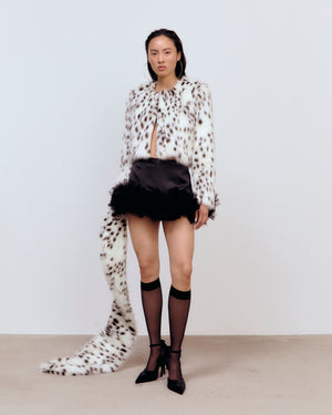 Lucky Fur Collar Brown Spots