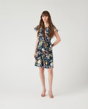 Nadia Dress Black Floral Print