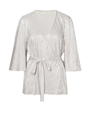 Nadine Top Pale Mushroom Silver
