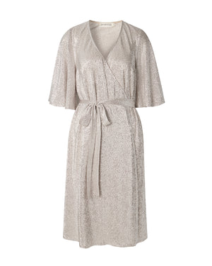 Palmer Dress Pale Mushroom Silver