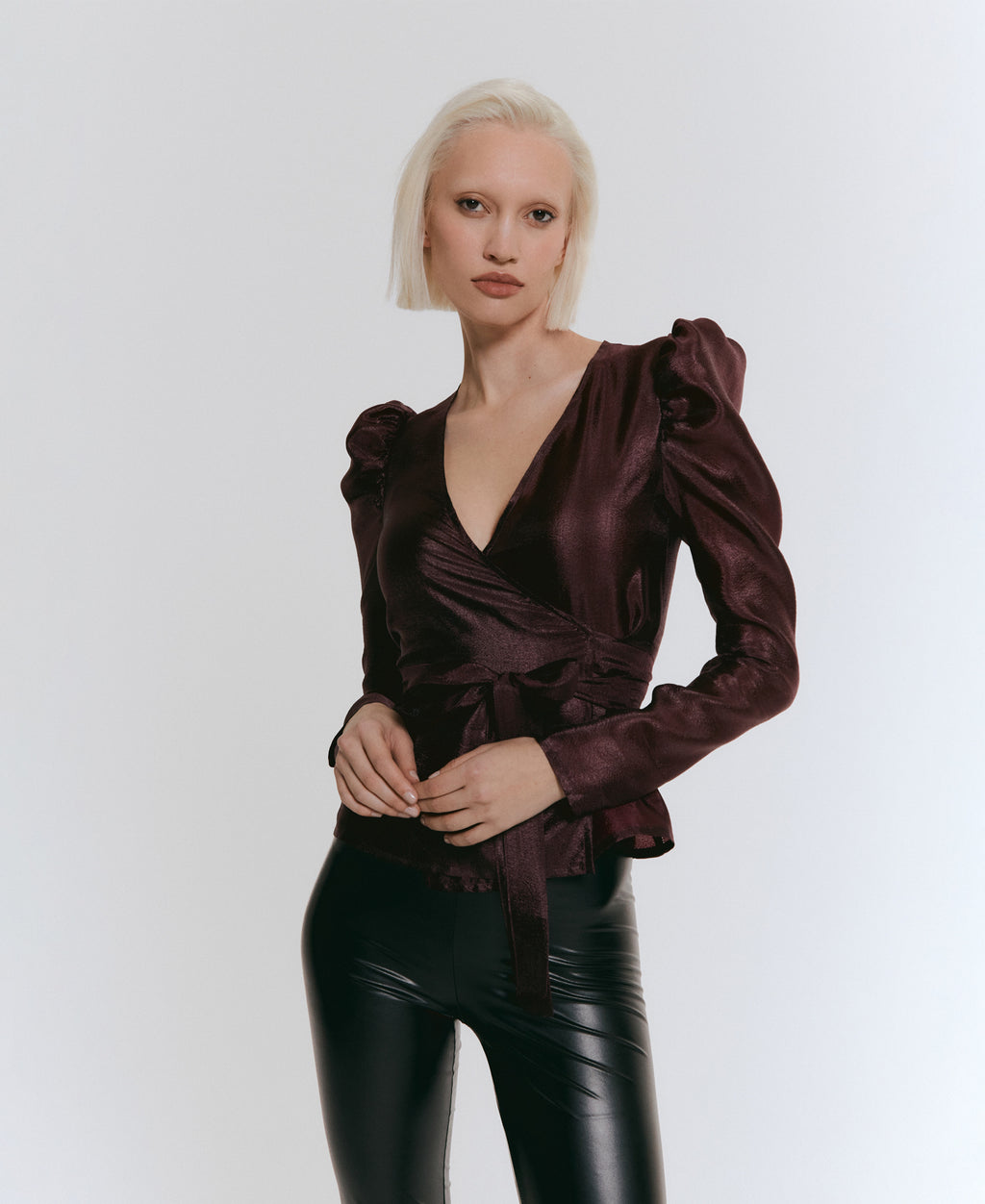 Priscilla Blouse Burgundy