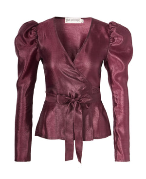 Priscilla Blouse Burgundy