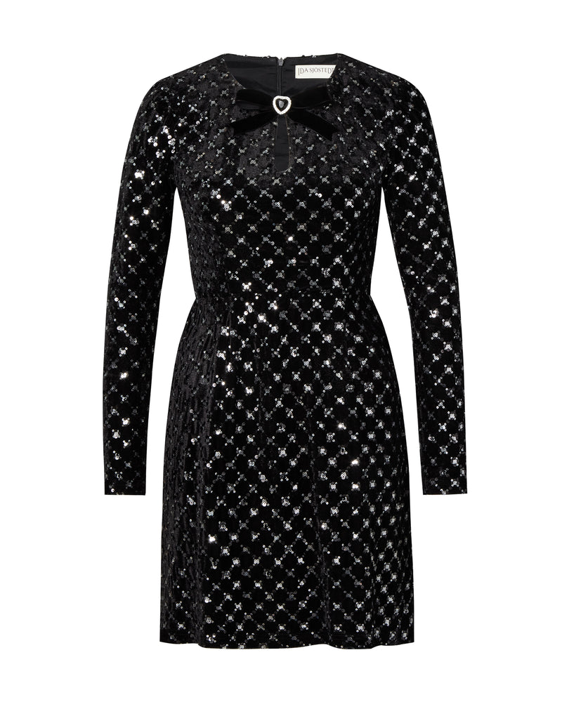 Sadie Dress Black Glimmer Sequin