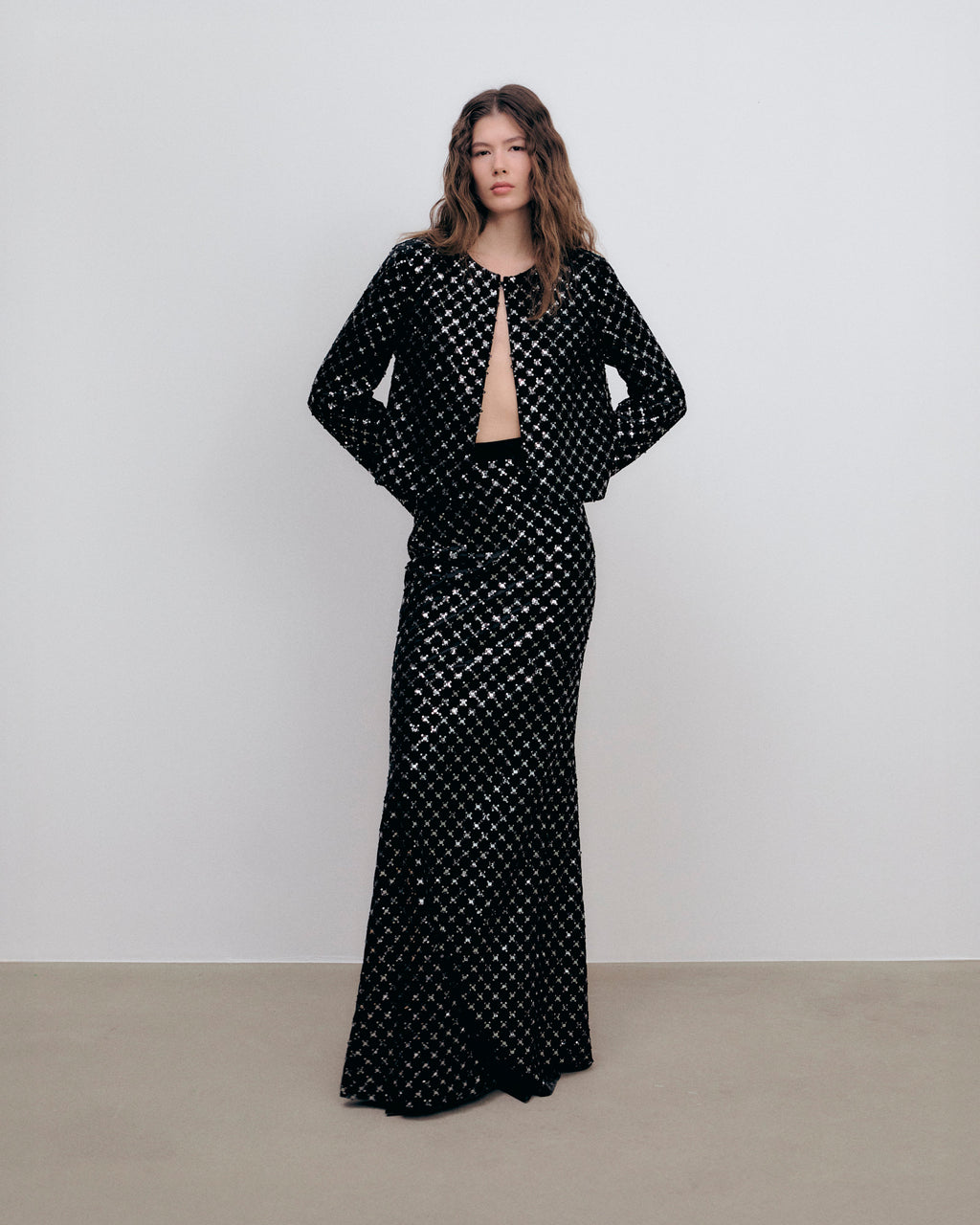 Tabitha Jacket Black Glimmer Sequin