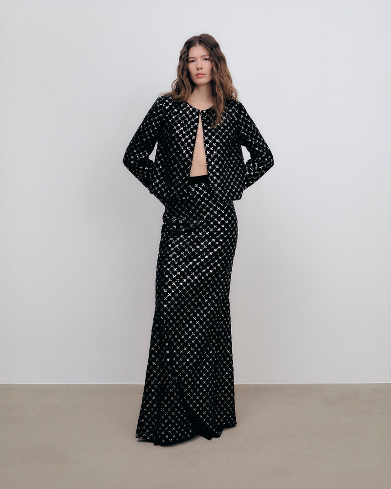 Tabitha Jacket Black Glimmer Sequin